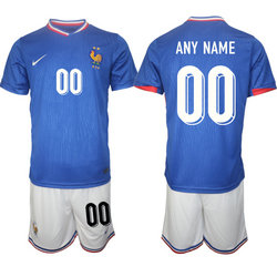 France 2024-25 Any Name Home Soccer Jersey