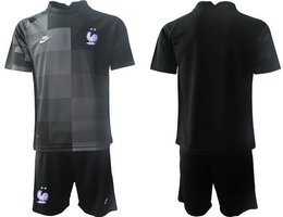 France Blank black goalkeeper 2022 World Cup National Soccer Jersey