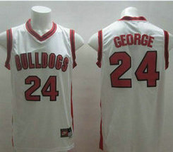 Fresno State Bulldogs #24 Paul George White College Basketball stitched Jersey