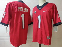 Georgia Bulldogs #1 George Pickens Orange College Football Jersey