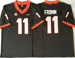 Georgia Bulldogs #11 Jake Fromm Black Vapor Untouchable Limited Authentic Stitched NCAA Jersey