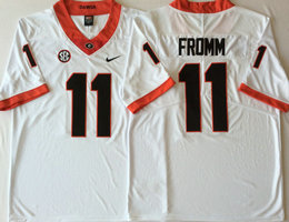 Georgia Bulldogs #11 Jake Fromm White Limited Vapor Untouchable Authentic Stitched NCAA Jersey