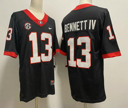 Georgia Bulldogs #13 Stetson Bennett IV Black Vapor Untouchable Authentic Stitched NCAA Jersey