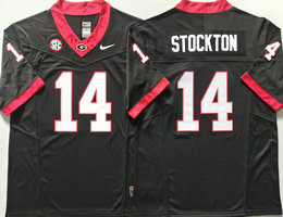 Georgia Bulldogs #14 Gunner Stockton Black F.U.S.E Authentic stitched Football jersey
