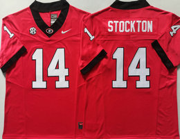 Georgia Bulldogs #14 Gunner Stockton Red F.U.S.E Authentic stitched Football jersey
