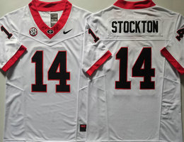 Georgia Bulldogs #14 Gunner Stockton White F.U.S.E Authentic stitched Football jersey