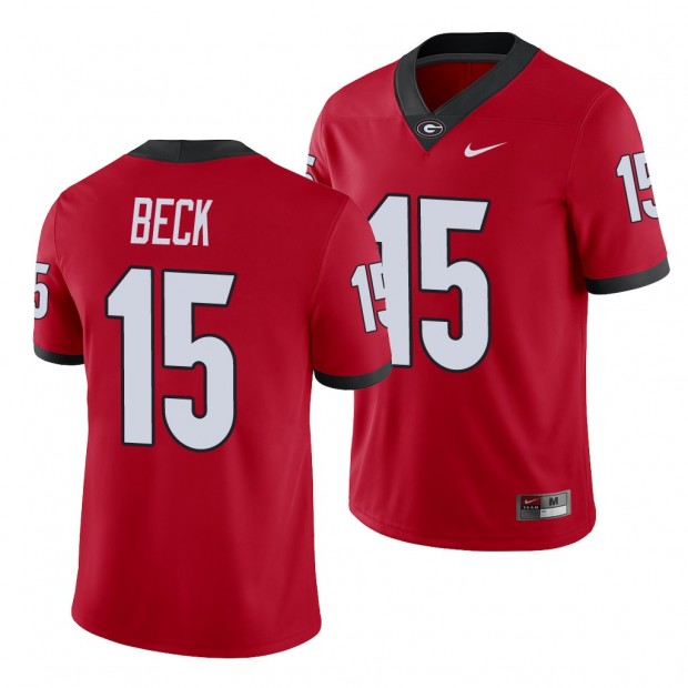 Georgia Bulldogs #15 Carson Beck Red Vapor Untouchable Authentic Stitched NCAA Jersey