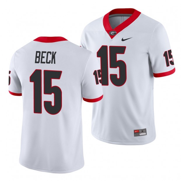 Georgia Bulldogs #15 Carson Beck White Vapor Untouchable Authentic Stitched NCAA Jersey