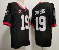 Georgia Bulldogs #19 Brock Bowers Black Vapor Untouchable Authentic Stitched NCAA Jersey