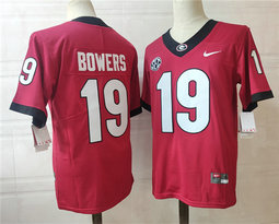 Georgia Bulldogs #19 Brock Bowers Red Vapor Untouchable Authentic Stitched NCAA Jersey