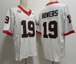 Georgia Bulldogs #19 Brock Bowers White 2023 F.U.S.E Stitched NCAA Jersey