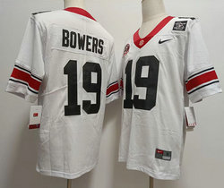 Georgia Bulldogs #19 Brock Bowers White 40TH Vapor Untouchable Authentic Stitched NCAA Jersey