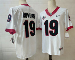 Georgia Bulldogs #19 Brock Bowers White Vapor Untouchable Authentic Stitched NCAA Jersey