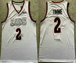 Georgia Bulldogs #2 Drew Timme White College Basketball Jersey
