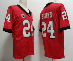 Georgia Bulldogs #24 Malaki Starks Red Vapor Untouchable College Football Jersey