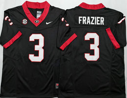 Georgia Bulldogs #3 Nate Frazier Black NCAA Stitched Jersey