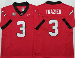 Georgia Bulldogs #3 Nate Frazier Red NCAA Stitched Jersey