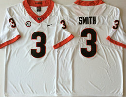 Georgia Bulldogs #3 Roquan Smith White Vapor Untouchable Authentic Stitched NCAA Jersey