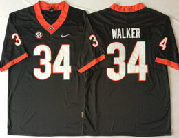 Georgia Bulldogs #34 Herschel Walker Black Vapor Untouchable Limited Authentic Stitched NCAA Jersey