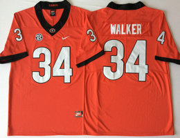 Georgia Bulldogs #34 Herschel Walker Red Vapor Untouchable Limited Authentic Stitched NCAA Jersey