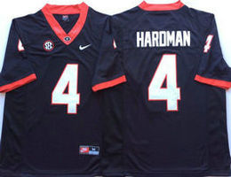 Georgia Bulldogs #4 Mecole Hardman Black College Football Jersey