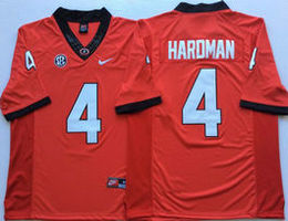 Georgia Bulldogs #4 Mecole Hardman Red College Football Jersey