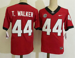 Georgia Bulldogs #44 Travon Walker Red Vapor Untouchable Limited Authentic Stitched NCAA Jersey