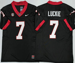 Georgia Bulldogs #7 Lawson Luckie Black Authentic stitched Football jersey