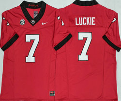 Georgia Bulldogs #7 Lawson Luckie Red Authentic stitched Football jersey