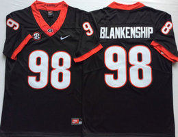 Georgia Bulldogs #98 Rodrigo Blankenship Black Vapor Untouchable Limited Authentic Stitched NCAA Jersey