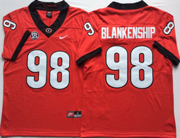 Georgia Bulldogs #98 Rodrigo Blankenship Red Vapor Untouchable Limited Authentic Stitched NCAA Jersey