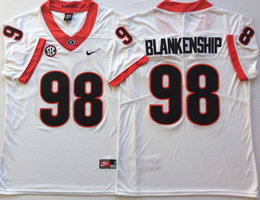 Georgia Bulldogs #98 Rodrigo Blankenship White Vapor Untouchable Limited Authentic Stitched NCAA Jersey