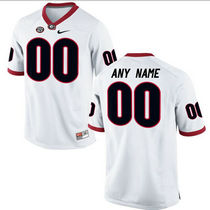 Georgia Bulldogs Customized College White Authentic Stitched NCAA Jersey