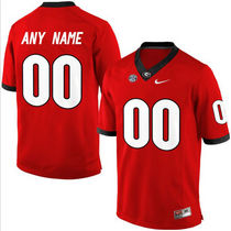Georgia Bulldogs Customized Red Limited Authentic Stitched NCAA Jersey