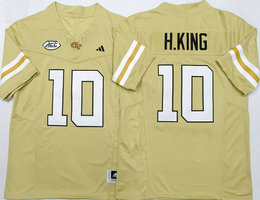 Georgia Tech #10 Haynes King Yellow jersey