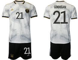 Germany #21 Gundogan Home 2022 World Cup National Soccer Jersey