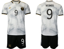 Germany #9 WERNER Home 2022 World Cup National Soccer Jersey