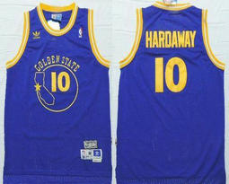 Golden State Warriors #10 Tim Hardaway Blue Throwback Hardwood Classics Stitched NBA Jersey
