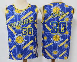Golden State Warriors #30 Stephen Curry Hardwood Classics tear up pack Swingman Jersey