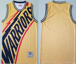 Golden State Warriors Gold Hardwood Classics Authentic Stitched NBA Jersey