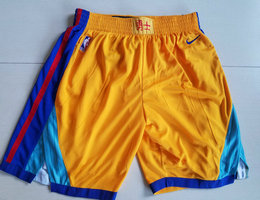 Golden State Warriors Yellow City Shorts