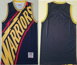 Golden State Warriors black Hardwood Classics Authentic Stitched NBA Jersey