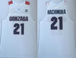 Gonzaga Bulldogs #21 Rui Hachimura White Stitched College Jersey