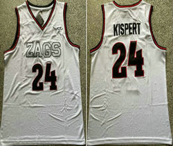Gonzaga Bulldogs #24 Corey Kispert White College Basketball Jersey