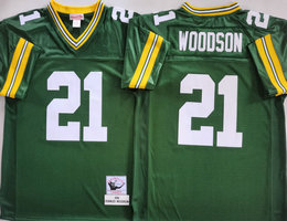 Green Bay Packers #21 Charles Woodson Green Throwback Authentic Stitched NFL Jersey
