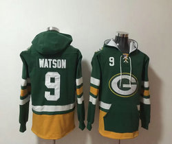 Green Bay Packers #9 Christian Watson Green NFL Stitched Hoodies