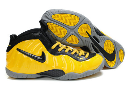 Hardaway yellow air foamposite Authentic basketball shoes 41~47y 4