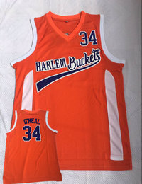 Harlem Buckets #34 O'Neal Orange Uncle Drew Movie Basketball Jersey