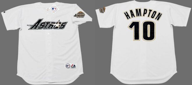 Houston Astros #10 Mike Hampton White 1994 Throwback Baseball Jersey