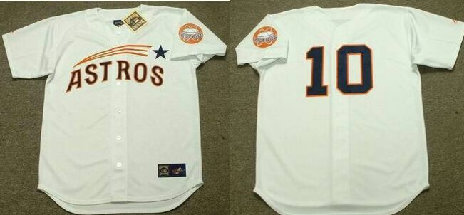 Houston Astros #10 Rusty Staub White 1960 Throwback Baseball Jersey